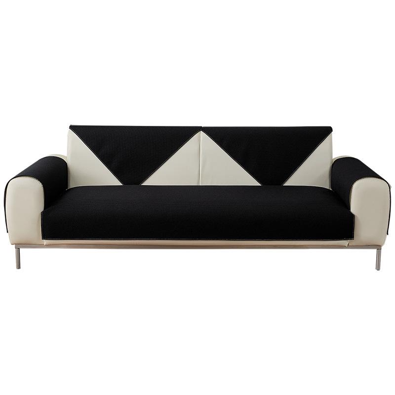 Cream Waffle Solid Sofa Cushion: Universal, Soft, Skin-Friendly, Waterproof & Non-Slip.
