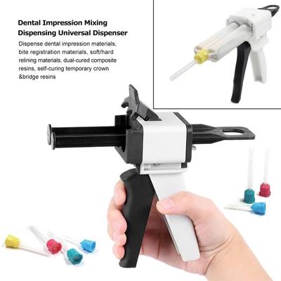 Dosierpistole zum Mischen von Zahnabdrücken, Universal-Spenderpistole 1:1/1:2 Silikonkautschuk-Spenderpistole 4:1/10:1 50 ml Zahnarztwerkzeug