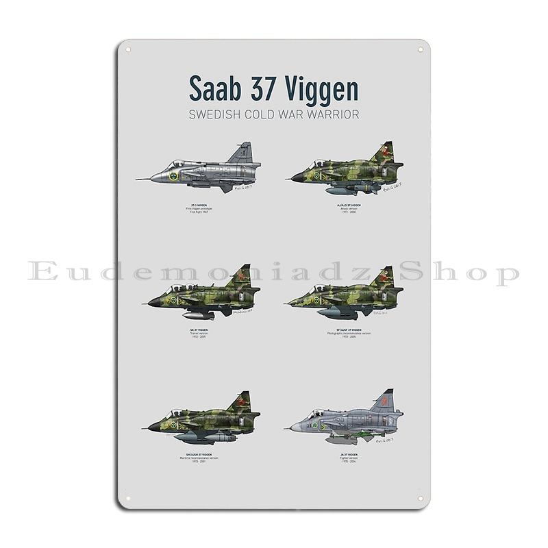 

Saab 37 Viggen Шведский Воин Холодной Войны Металлическая Табличка Постер Кино Паб Декор Стен Персонализированная Гостиная Жестяная Табличка Постер 20x30cm