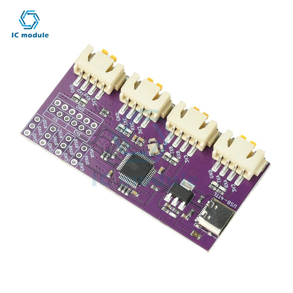 1/2/4/8 Channel USB to TTL Serial Port Module Type-C High Speed CH343/CH342/CH344/CH348 Chip  Communication Conversion Module