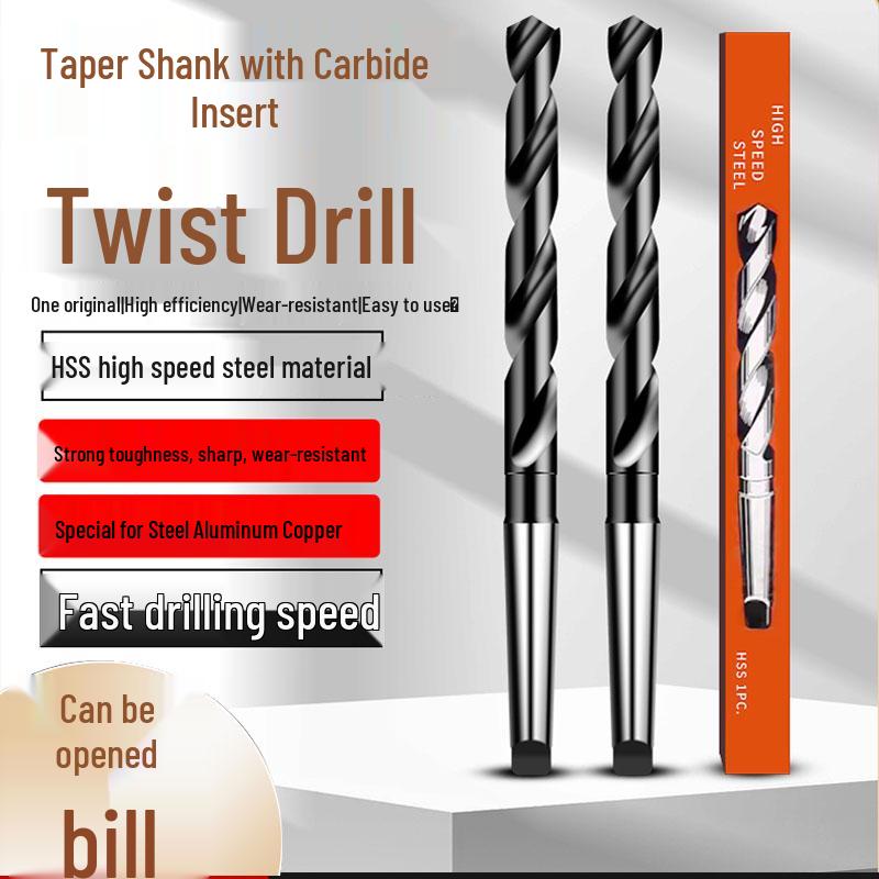 Su-Style High-Speed Steel Cobalt Morse Taper Shank Drill Bit, 13-35mm, for Stainless Steel