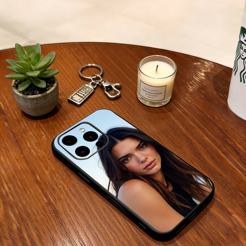 Kendall Jenner Phone Case For iPhone 17, 16,15,14,13,12,11 Plus,Pro Max, Others Soft Silicone Black Cover iPhone13