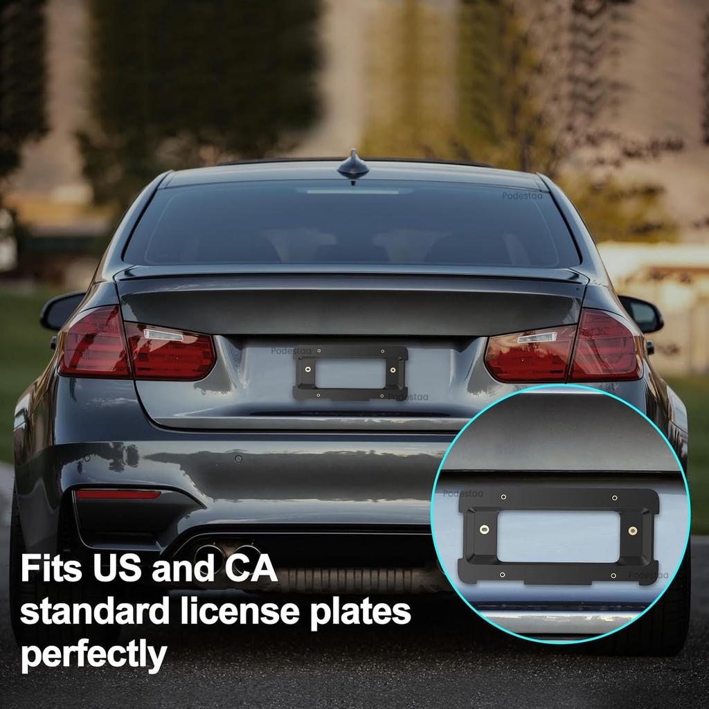 Rear License Plate Frame Bracket Holder Mount For 2005- BMW 1/2/ 3/5 / 6/ X Series, 328I 323I 528I M3, 2002- Mini Cooper 51187160607 511882380615