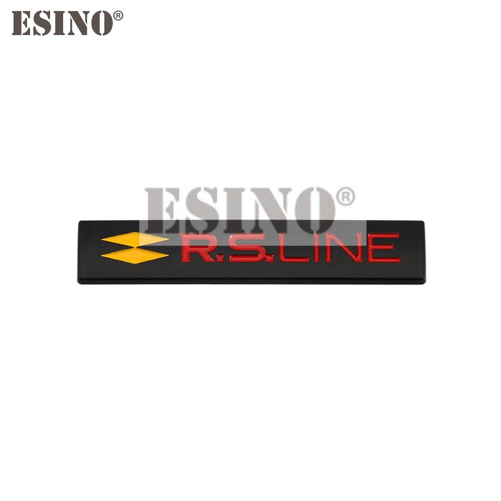 Car Styling 3D Metal Chrome Zinc Alloy Emblem Badge for Renault RS Line Clio Captur Megane Kadjar Arkana Koleos Sandero Safrane