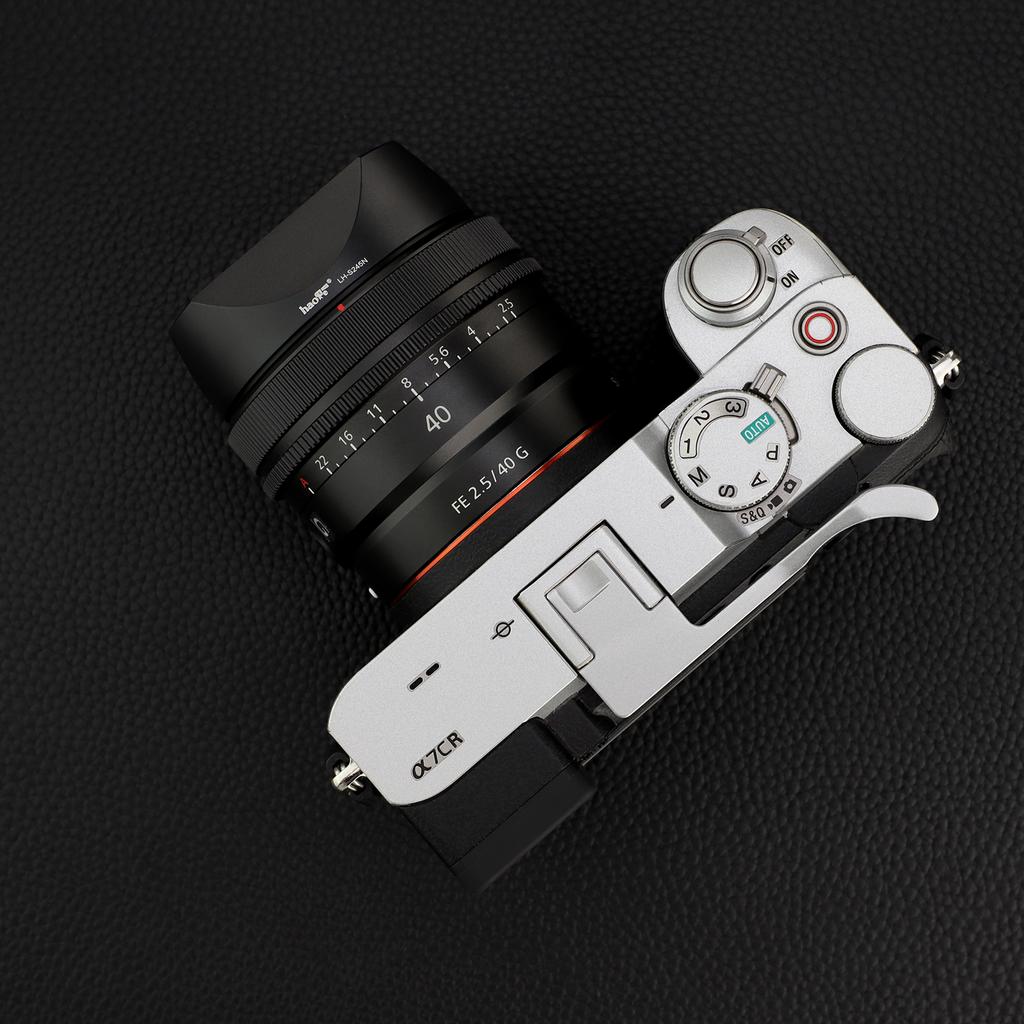 Haoge Bayonet Square Metal Lens Hood for Sony FE 40mm F2.5 G Lens FE 2.5/40 G(SEL40F25G) with Metal Cap