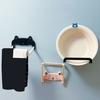 1 Set Wash Basin Rack Good Load Bearing Easy Access Trace-less Punch-free Foldable Animal Washbasin Stand Bathroom Supply
