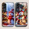 Cute Winter Snowman Christmas Tree Tempered Glass Phone Case for OnePlus 13R 12 11 10 9 Nord CE4 3 2 Lite ACE2 ACE3 Pro 5G Cover