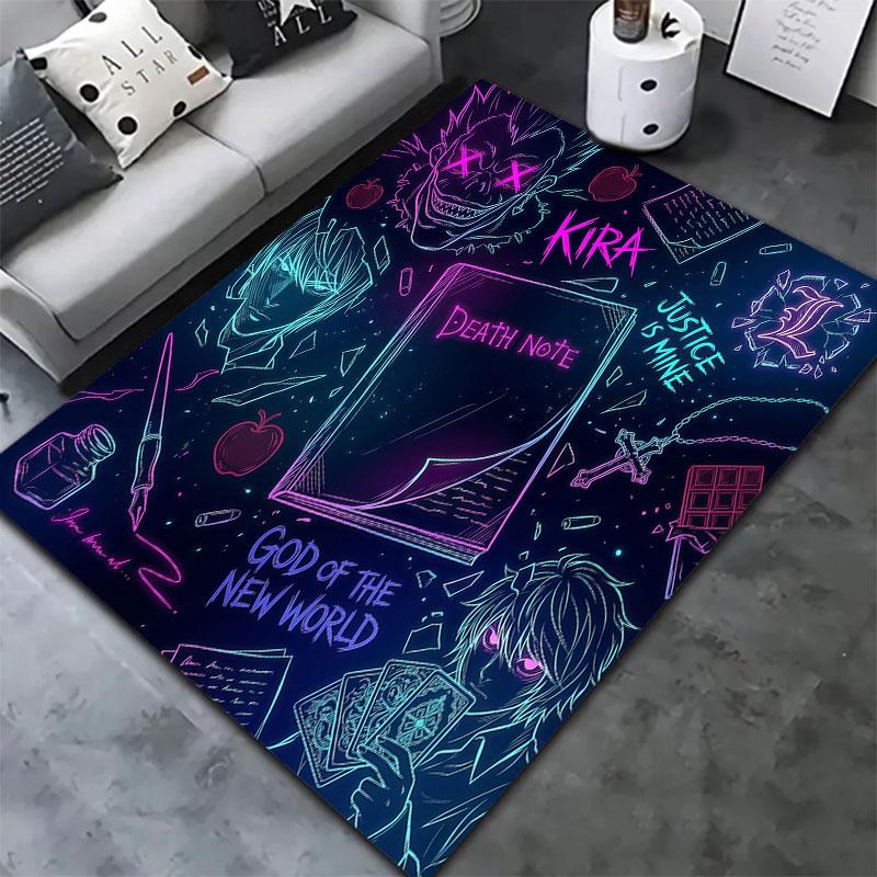 Tappeto Tappeto Death Note Per Soggiorno Camera Da Letto Casa Divano Decorazione Bambini Gioco Tappetino Antiscivolo