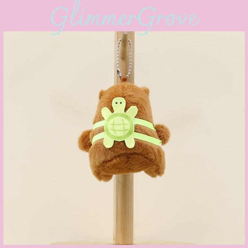 Plush Cartoon Capybara Toy Animal Pattern Bee Hanging Doll Keychain Decorations