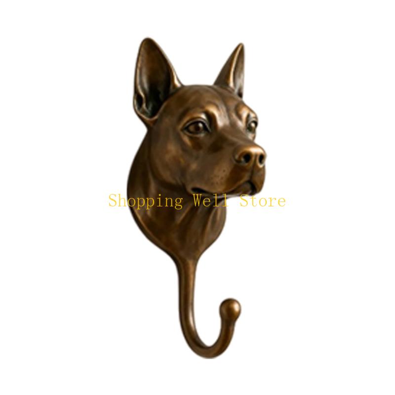 

KX4B Artistic Wall Hook Depicting Vintaged ulldog Elegant Bronze Finish For Any Room Decorative And Organizational Use