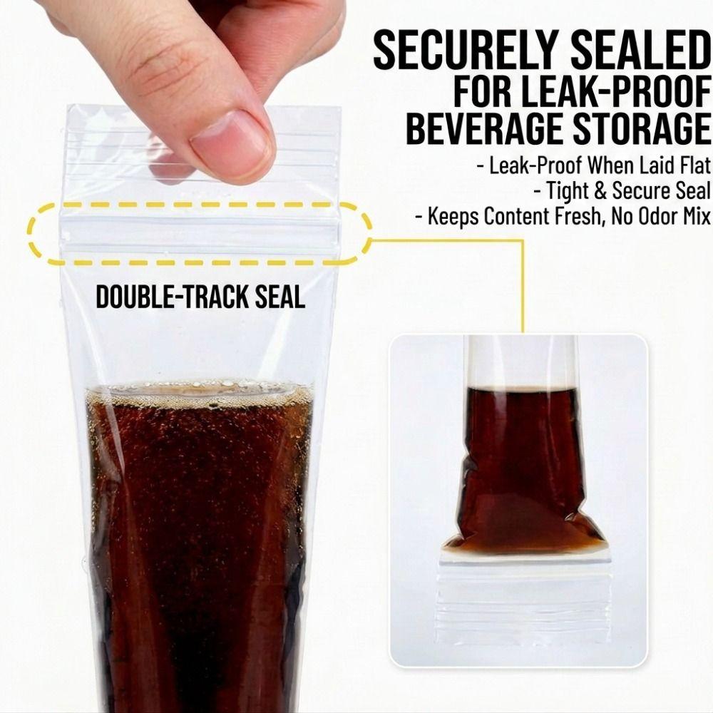 100pcs Zip Seals Ice Popsicle Mold Homemade Ice Lolly Bags Healthy Popsicle Mold Bags Home