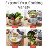 3-Piece Set Thickened Grater Bowl Drain Basket Stainless Steel Vegetable Fruit Drain Filter Basket Rice Rinser Dough Mixing Bowl