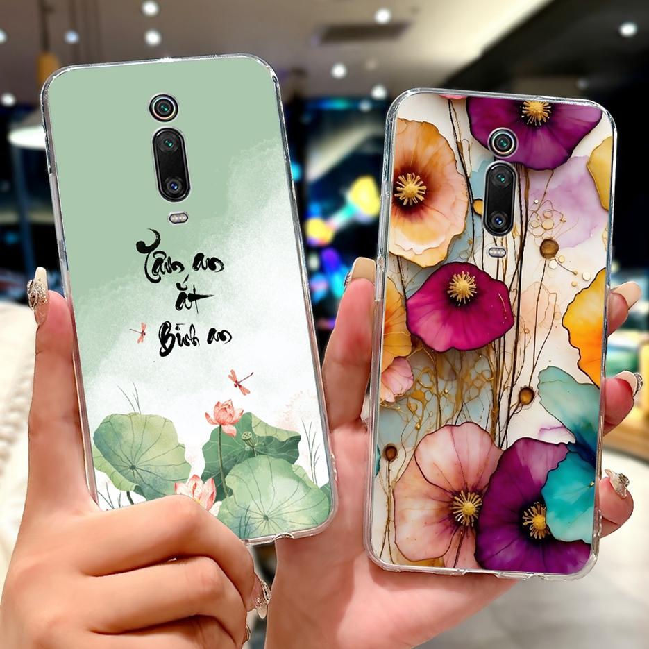 For Xiaomi Mi 9T Pro Case Colorful Flowers Painted Cover Soft Silicone Phone Case For Xiaomi Mi 9T Pro Mi9T Mi9TPro Fundas Coque