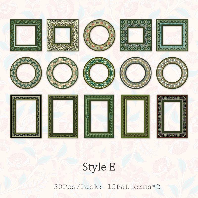 30Pcs/Pack Vintage Hollow Out Decorative Paper Material Perfect for Journaling Diy Scrapbooking Supplies