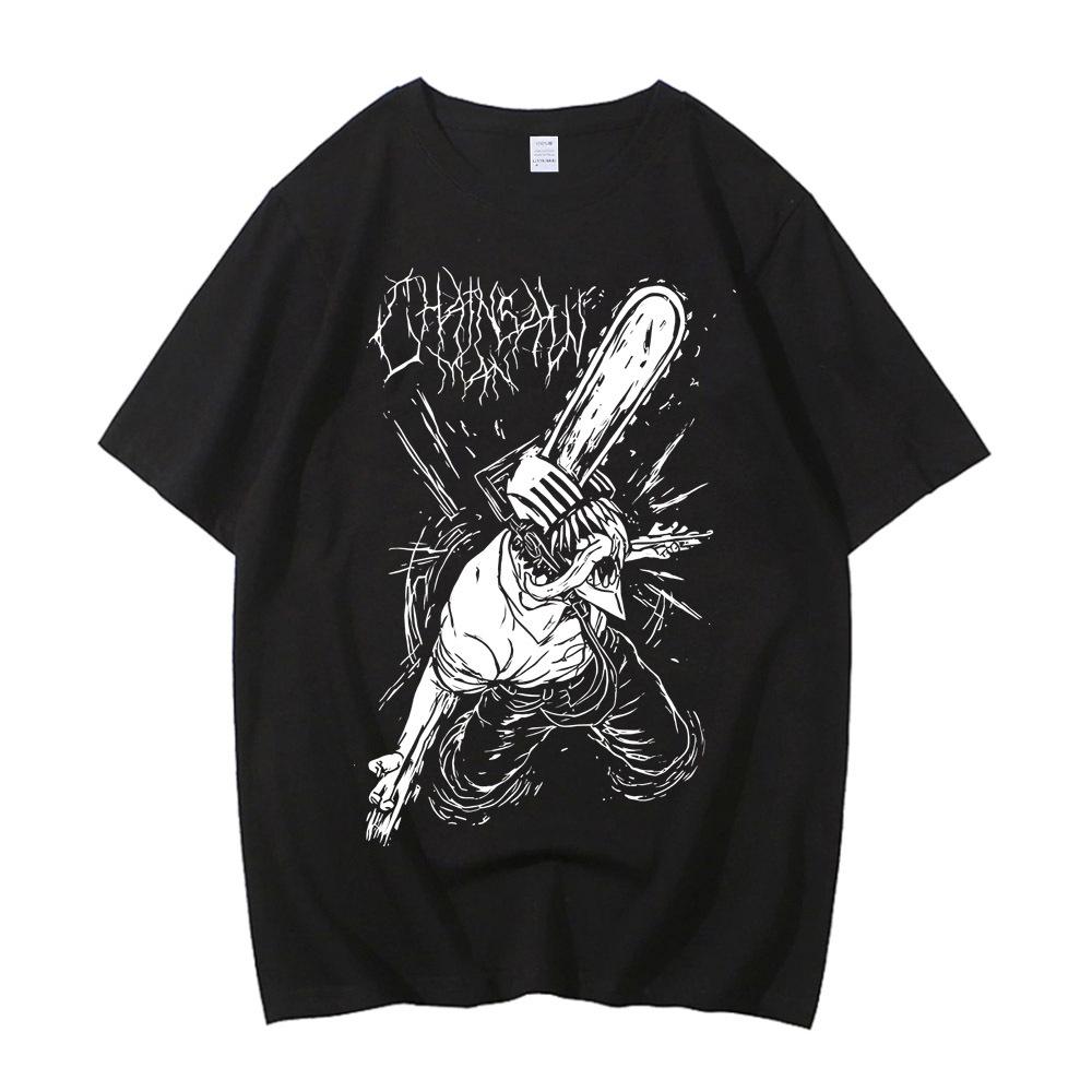 Chainsaw Man T-shirt Cotton High Quality teen Colorful aesthetic t-shirt Digital korean clothes Gothic 2000s aesthetic anime