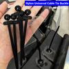 Nylon Universal Cable Tie Buckle, Push Mount Zip Ties Heavy Duty with Pin & Button Design Automotive Zipper Clips Plastic Cable Ties Tool for Car