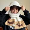 Cute dachshund double-sided plush scarf polka dot autumn and winter scarf warm original scarf