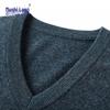 MUSHILANG Men's 100% Pure Wool V-Neck Pullover Vest
