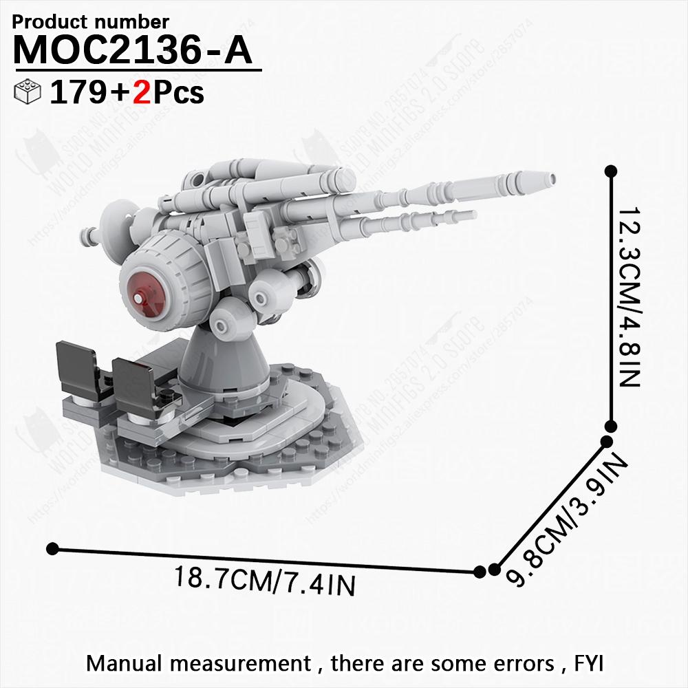 MOOXI Classic Military Space Wars Movie Weapons Gun Cannon Model MOC Bricks DIY Assembled Building Blocks Compatible Figures Toy