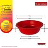 Homeglen Thickened Plastic Red Basin