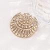 Sun Moon Badge Hollow Rhinestone Brooch, Metal Lapel Pin for Men Women, Jewelry Accessories Clothing Scarf Hat Decoration Women Fashion