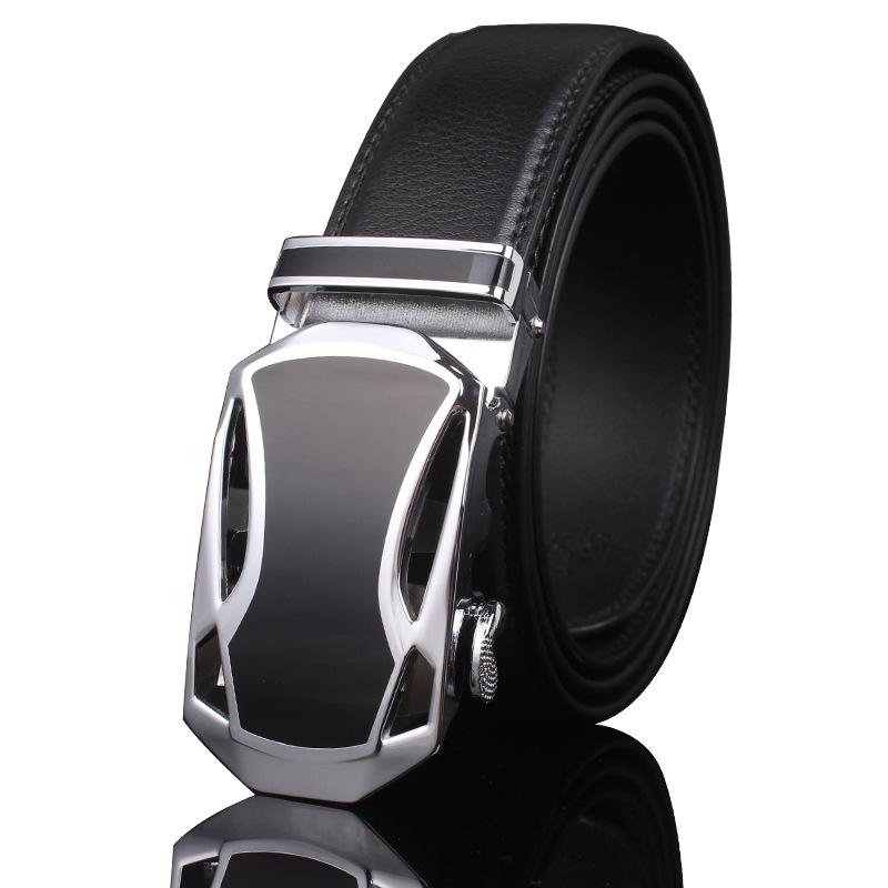 Men's High-End Genuine Leather Automatic Buckle Belt