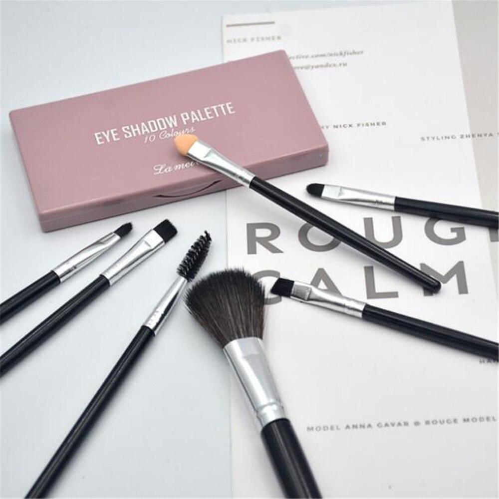 7Pcs Makeup Brushes Black Set Professional Cosmetic Powder Eye Shadow Foundation Blush Lip Eyebrow Make Up Brush Beauty Tool
