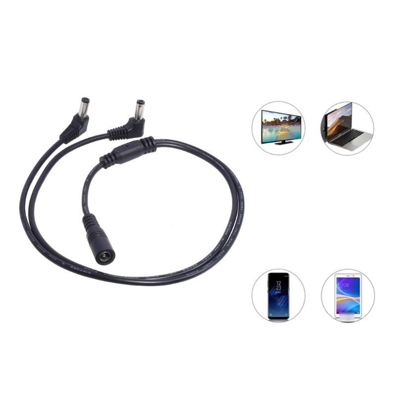 5.5mmx2.1mm 1 Female To 2 Male Connector Male To Female Plug DC Power Splitter Cable CCTV LED Strip Light Power Supply