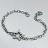 Edelstahl Gliedernde Stern Anhänger Armband für Damen Herren Punk Silber Farbe Kubanische Kette Armband Modeschmuck Geschenke