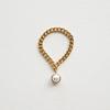 MERRYMOTIVE Mini pearl and gold chain ring