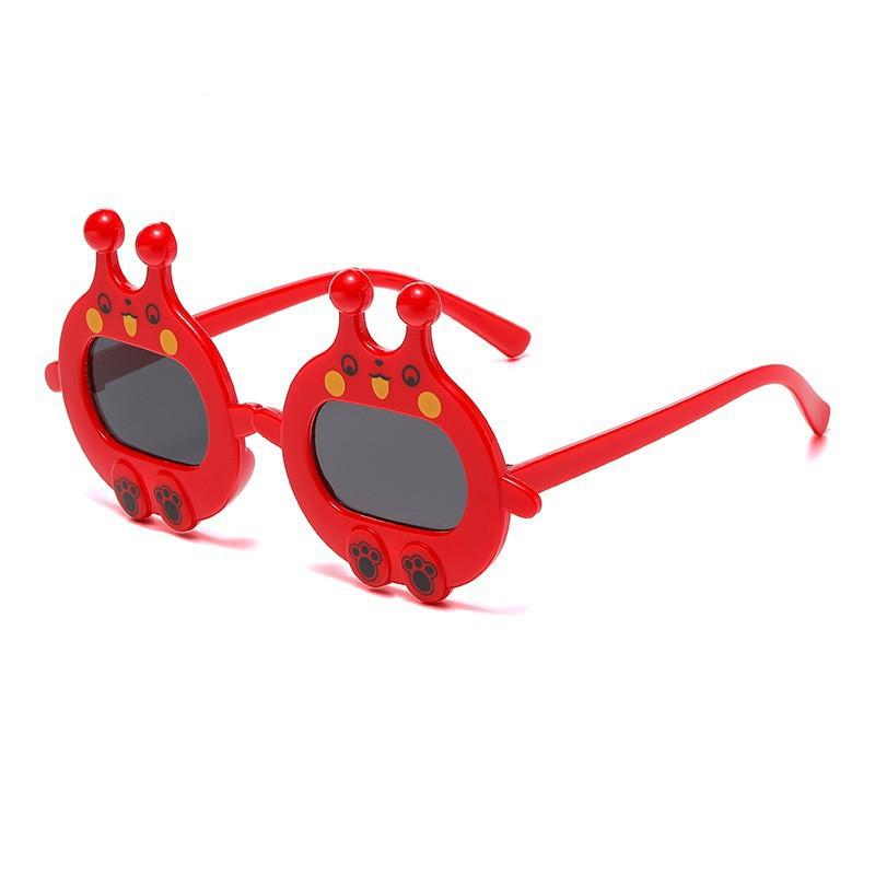 Children s funny sunglasses little monster cartoon sunglasses baby glasses girls and boys styling glasses красный