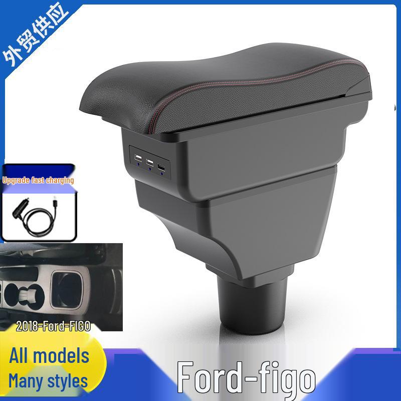Ford Figo Center Console Armrest Storage Box Accessories