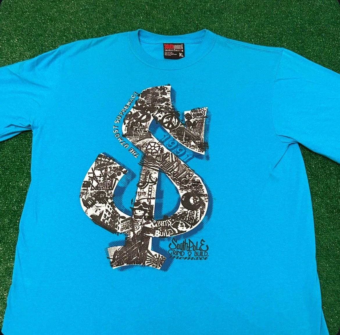 Vintage Y2K Southpole Graffiti Logo VTG Shirt Mens XL Punk Grunge Skater Hip Hop S