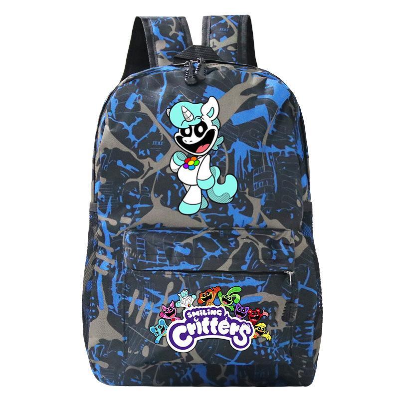 Smiling Critters Smiling Animals College Style Boys And Girls Junior High School Students School Bag Casual Backpack