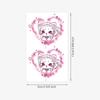 Pink Smudged Lolita Kitten Tattoo Sticker, Sweet Girl Cute Cartoon Wrist Waterproof And Long-Lasting Simulation Sticker