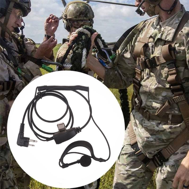 D-Shape Swivels Earpiece Headset with PTT ButtonMic for Two-Way Radio WalkieTalkie for Hytera BP510 BP516 BP 510