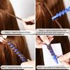 20Pcs Set Heatless Curls Mixed Color Spiral Hair Styling Tools Random Curling Rods for Cold Perming Suitable for Hair Salons