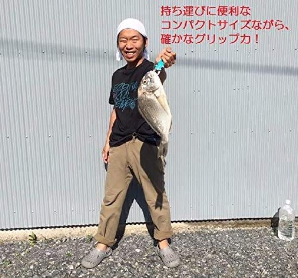 Orurudo Fishing Tackle Fish Catcher, Stainless Steel with Carabiner and Cord Reel, Compact and Stylish Design, Long-Term Warranty, Lightweight and