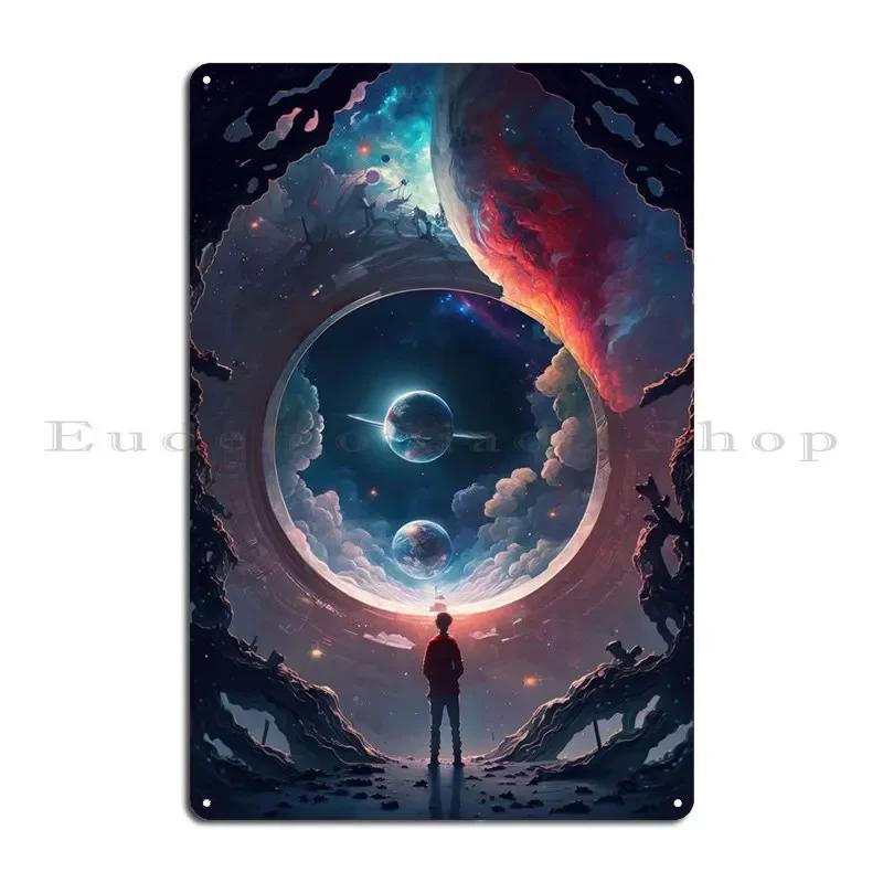 The Door To The Unknown V Metal Plaque Design Kitchen Cave Designer Mural Tin Sign Poster