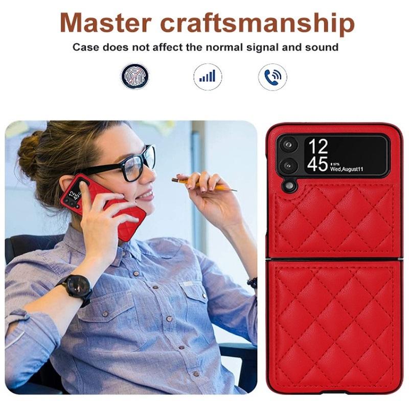 New Arrivals Solid Color Leather Flip Cover For Samsung Galaxy Z Flip 4 Z Flip 3 Magnetic Flip Phone Case Valentine 'S Gift
