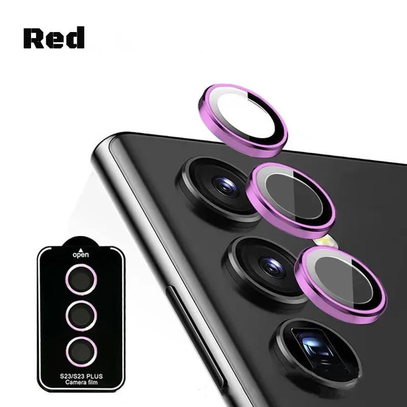 Metal Lens Ring Case For Samsung S24 Ultra S23 FE S22 Plus A15  A35 A55 A14 A24 A34 A54 Camera Lens Screen Protector Film Cover