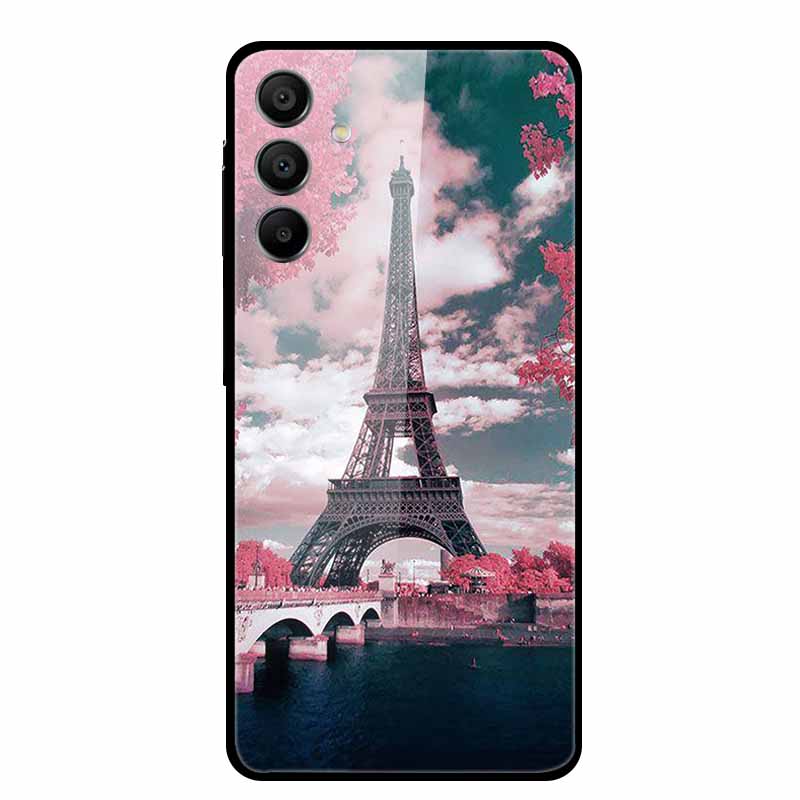 For Samsung Galaxy A16 Case Hard Tempered Glass Cover Colourful Back Shield Bumper for Samsung A 16 5G SM-A166B Protector Funda