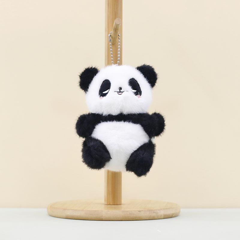 Lovely Hang Panda Decoration Plush Toy Cute Keychain For Bags Accessories And