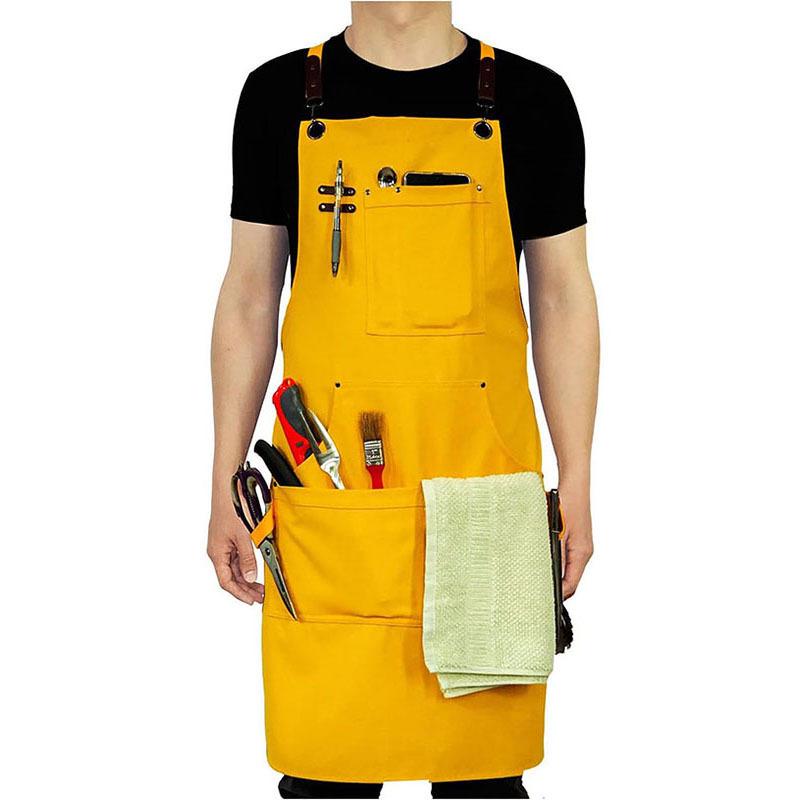 Art Studio Cross-Border Long Smock Apron, Oil & Watercolor Painting Canvas Apron