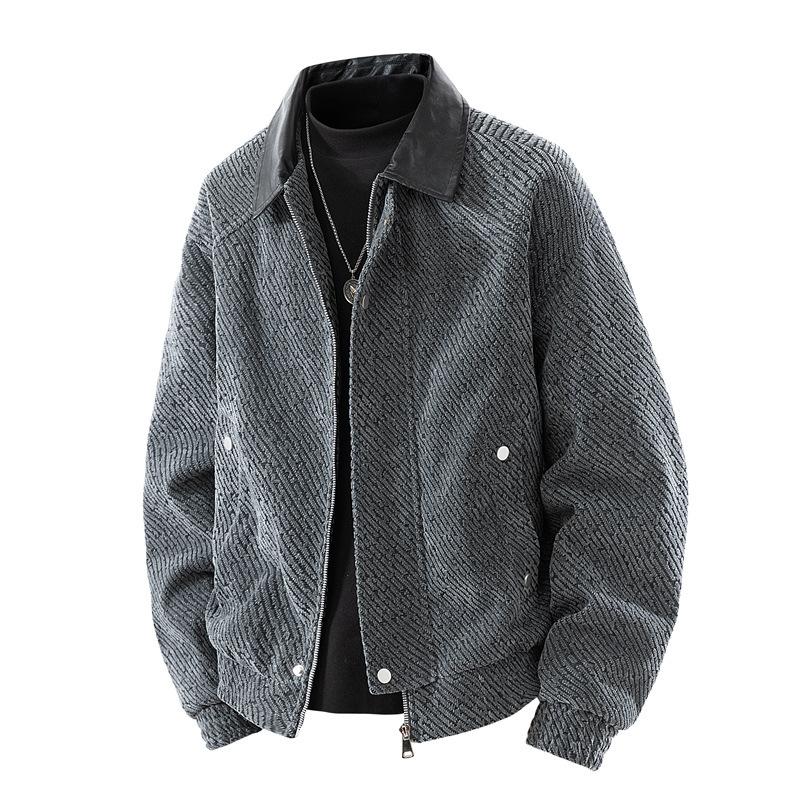 

Spring New Men s Lapel Jacket Korean Style Fashionable Teenager College Style Versatile Loose Jacket M
