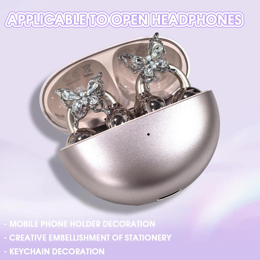 Hochwertiger Strass-Schleifen-Clip für Open-Ear-Kopfhörer, Mode-Schmuck, Dekorative Kopfhörer-DIY-Dekoration