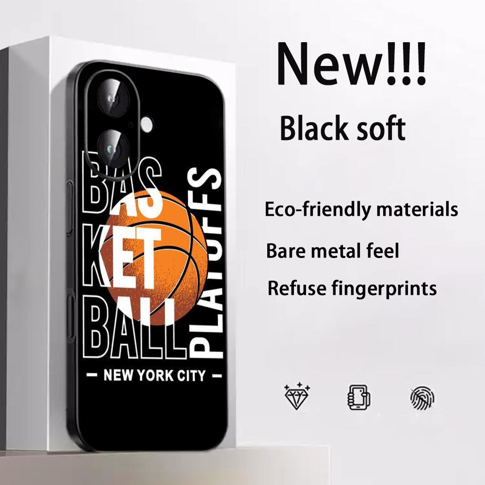 Super Cool Basketball Design Phone Case For iPhone 17 16 E 15 14 13 12 Plus Mini Pro Max Soft Black Shockproof Cover