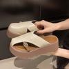 [Ushilai] Retro thick-soled bag head half slippers women's 2025 spring new fashionable and comfortable versatile one pedal