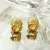 Non-Fading 316 Shell Titanium Steel Ear Buckle Striped Geometric Earrings Light Luxury High-End Women'S Jewelry
