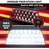 RAM 1500 LED 3Rd Brake Light For      2024 2025 RAM 1500 Rebel HFE Laramie Red Lens Third High Mount Stop Brake Lamps White LED Rear Center Roof